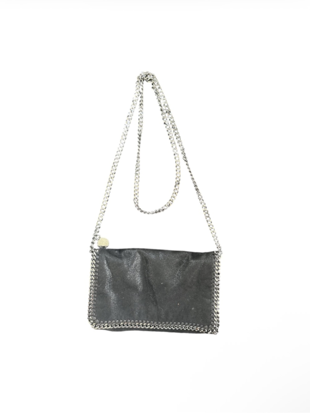 Stella McCartney Black Chain-Trim Crossbody Bag